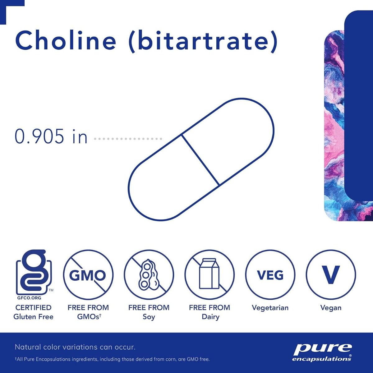 Choline (Bitartrate) 275 Mg 100 Capsules