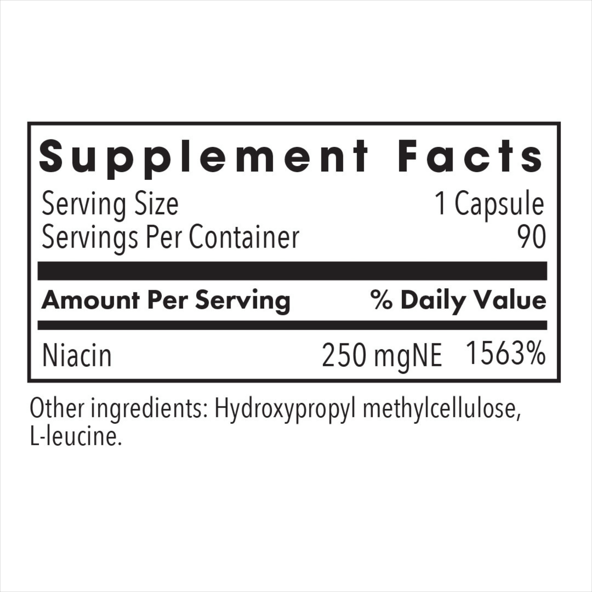 Niacin (Vitamin B3) 90Veggie Caps