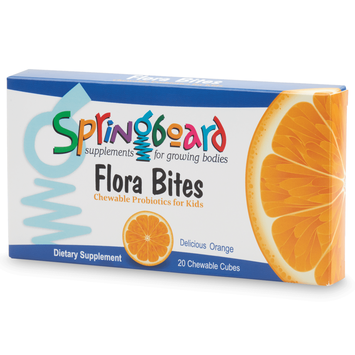 Flora Bites Chewable Probiotics for Kids 20 Chewables Orange