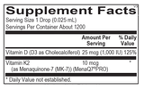 Liquid Vitamin D3 with K2 1 Oz Liquid