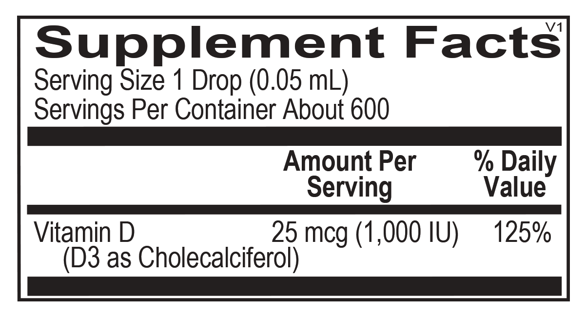 Liquid Vitamin D3 1 Oz Liquid