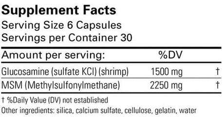 Glucosamine/MSM 180 Capsules