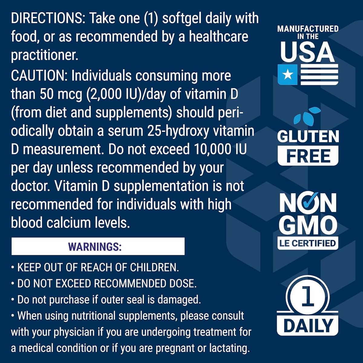 Vitamin D3 7,000 IU 60 Softgels