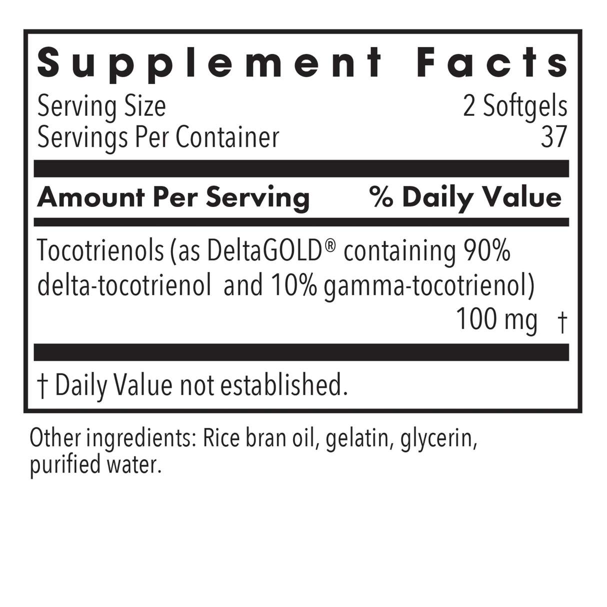 Delta-fraction Tocotrienols 50 MG 75Softgels