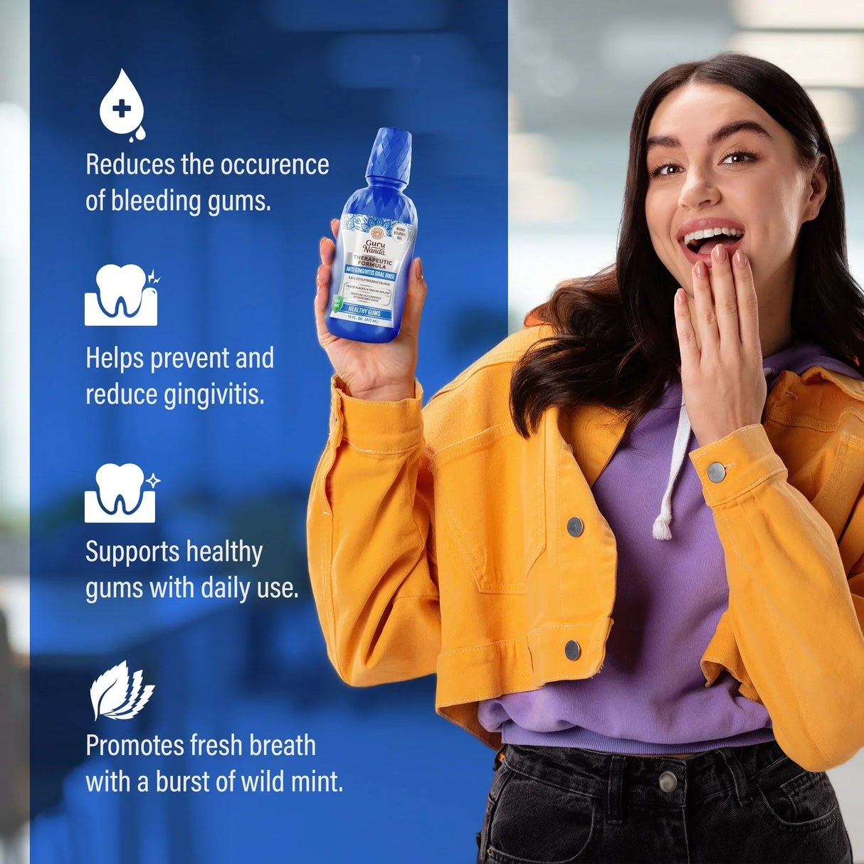 Healthy Gums Oral Rinse, Wild Mint
