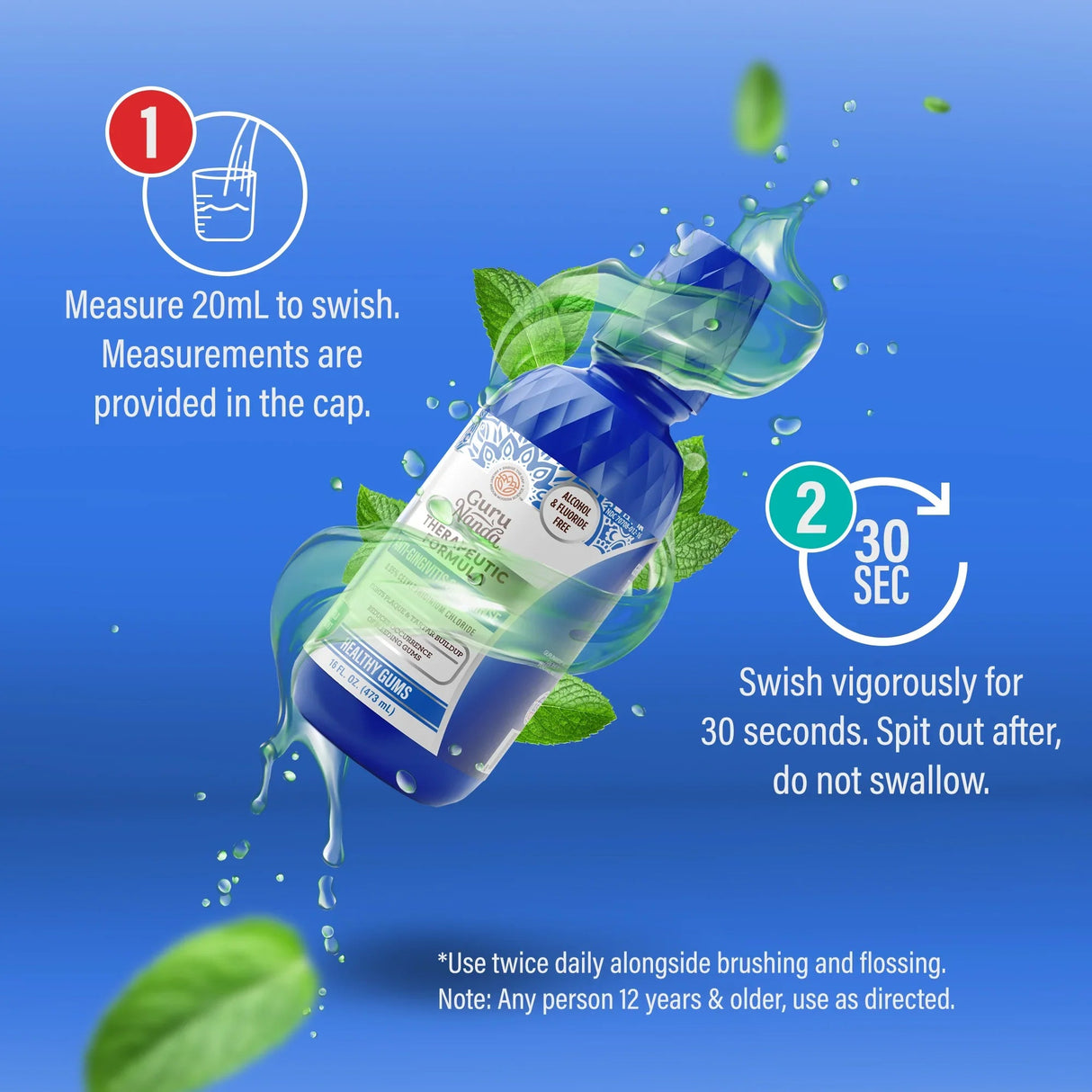 Healthy Gums Oral Rinse, Wild Mint