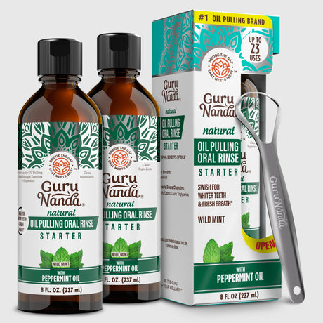 Coconut & Peppermint Oil Pulling, Starter Kit – 8 fl. oz.