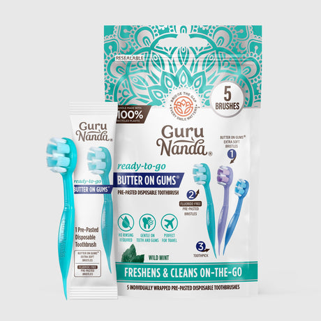Ready-to-Go Butter on Gums Pre-Pasted Toothbrushes