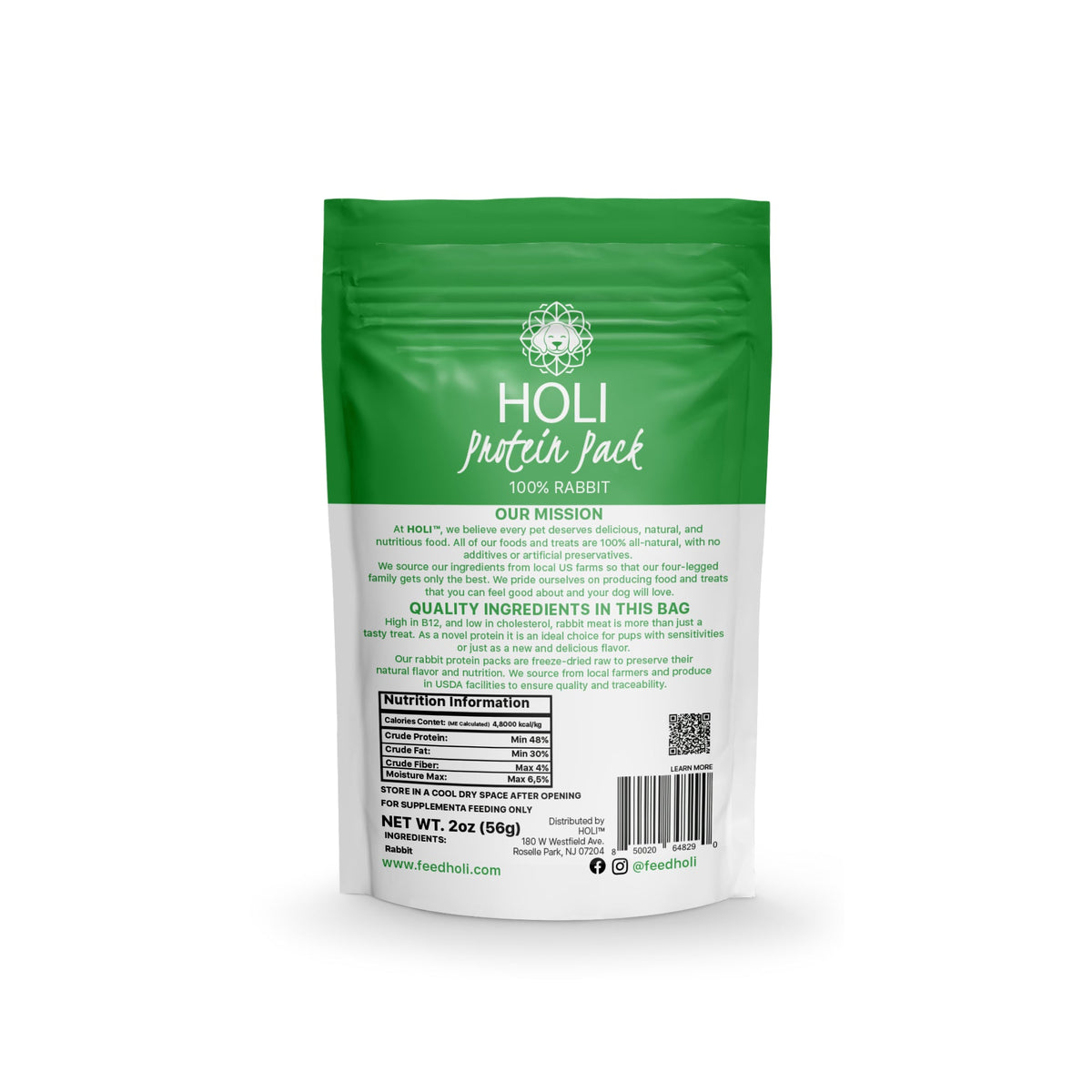 Rabbit Dog Food Topper - Freeze Dried - Single Ingredient