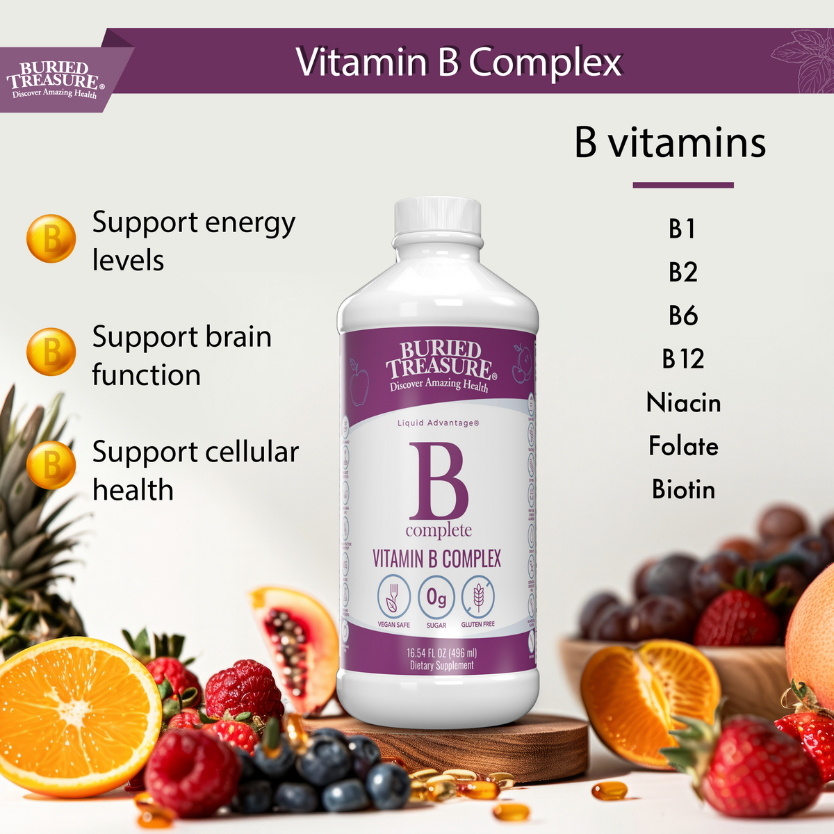 B Complex–Complete Daily B Vitamin Supplement, 16 fl oz