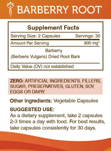 Secrets of the Tribe Barberry Root Capsules