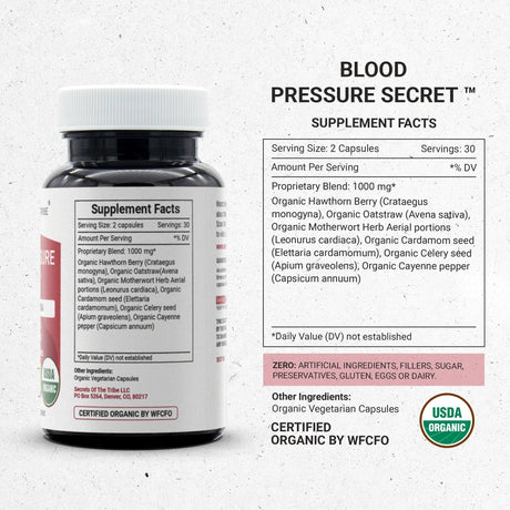 Secrets of the Tribe Blood Pressure Secret Capsules - Healthy BP Formula