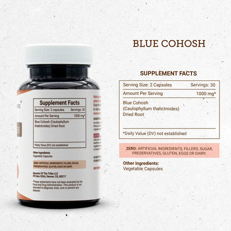 Secrets of the Tribe Blue Cohosh Capsules