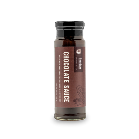Bourbon Barrel Foods Chocolate Sauce – Bourbon Smoked Cacao Nibs & Bourbon