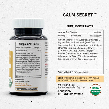 Secrets of the Tribe Calm Secret Capsules - Anxious-Free Formula