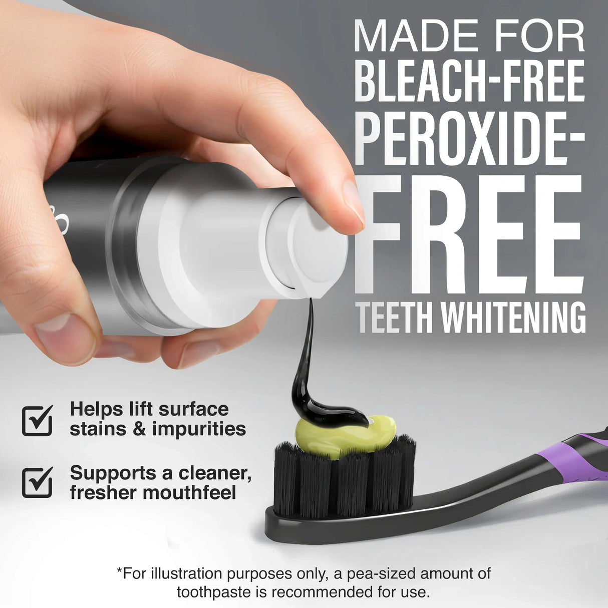 Charcoal Toothpaste Booster with 5% Charcoal Powder – 1 fl oz