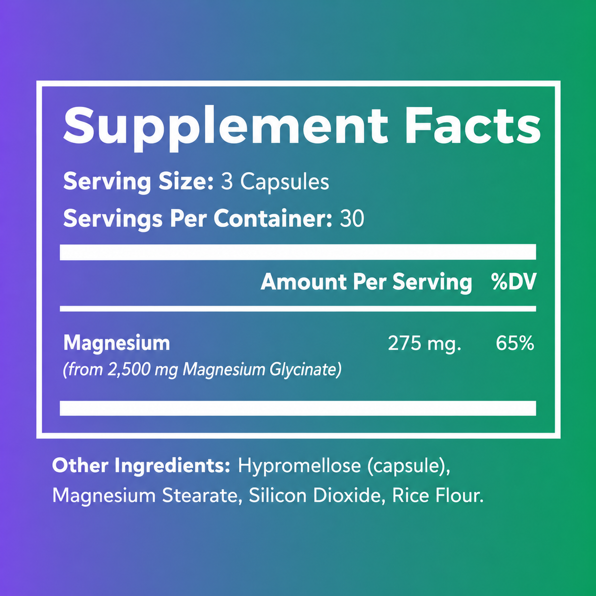 REST* Magnesium Glycinate  : 90 Caps : Part of the MenoWell Metabolic Support System
