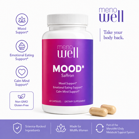 MOOD* Saffron Extract : 60 Caps : Part of the MenoWell Metabolic Support System
