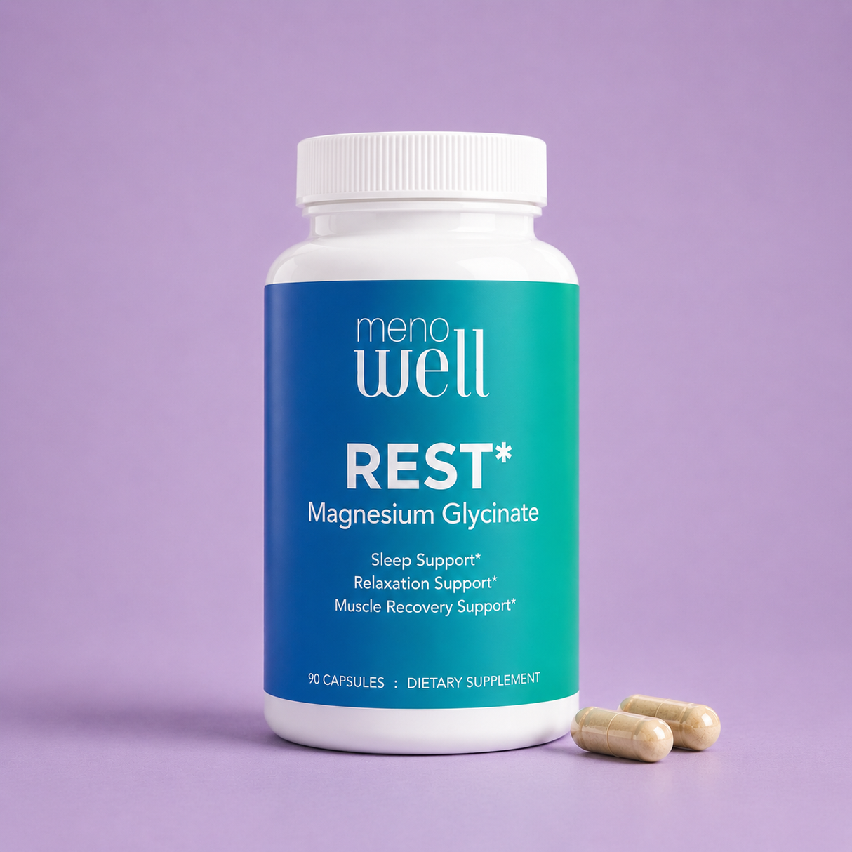 REST* Magnesium Glycinate  : 90 Caps : Part of the MenoWell Metabolic Support System