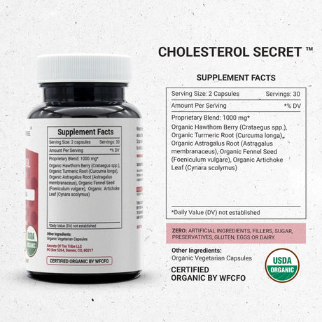 Secrets of the Tribe Cholesterol Secret Capsules - Blood Lipid Formula
