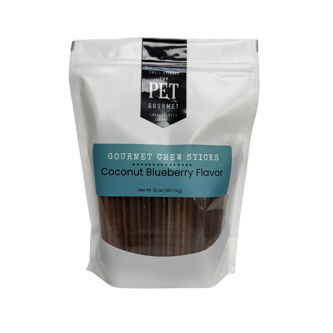 Coconut Blueberry Gourmet Chew Sticks for Dogs – 2 lb Bag