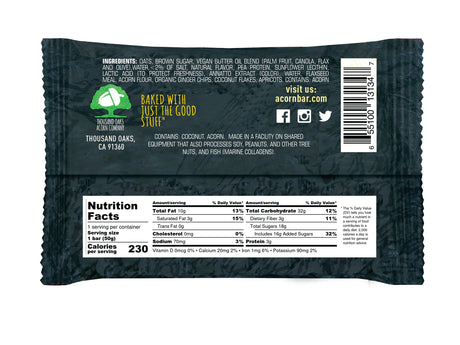 AcornBar - Purely Vegan, Dairy-Free & Gluten-Free Gourmet Snack Bars