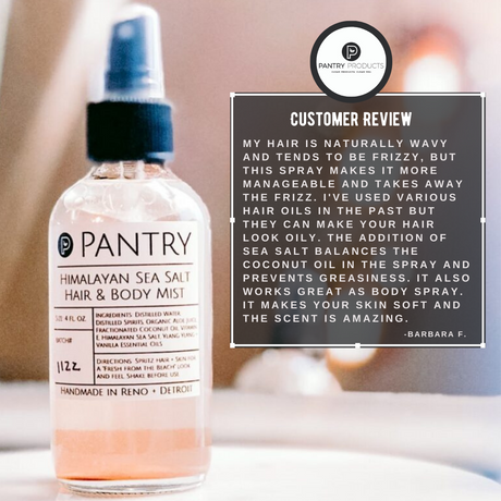 Pantry Products Himalayan Sea Salt Hair + Body Mist | Beach Waves Hair Spray
