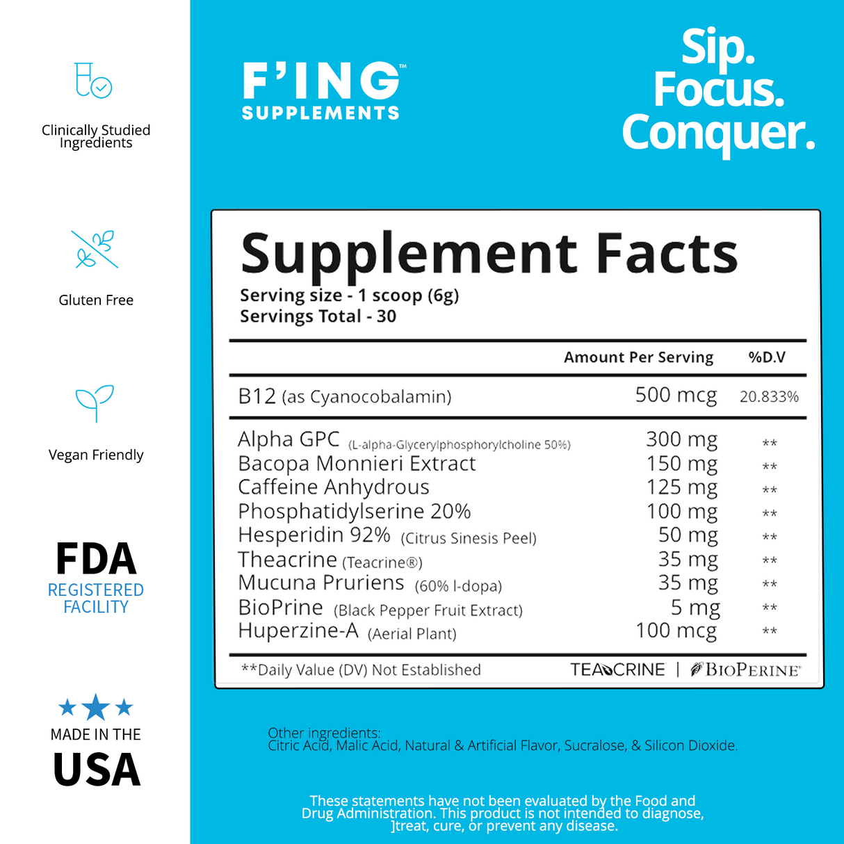 Focus Nootropic Drinks - Boost Concentration and Energy