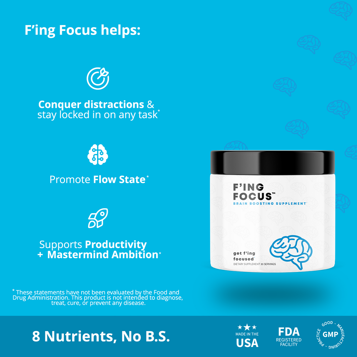 Focus Nootropic Drinks - Boost Concentration and Energy