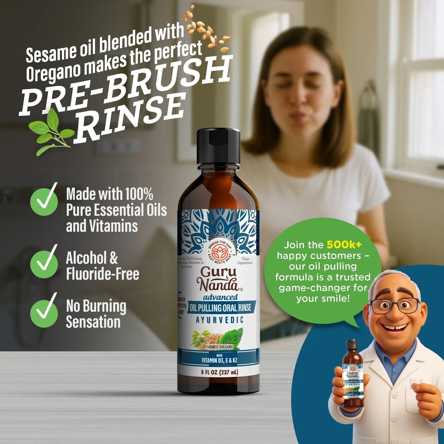 Advanced Oil Pulling with Sesame & Oregano – 8 fl. oz.