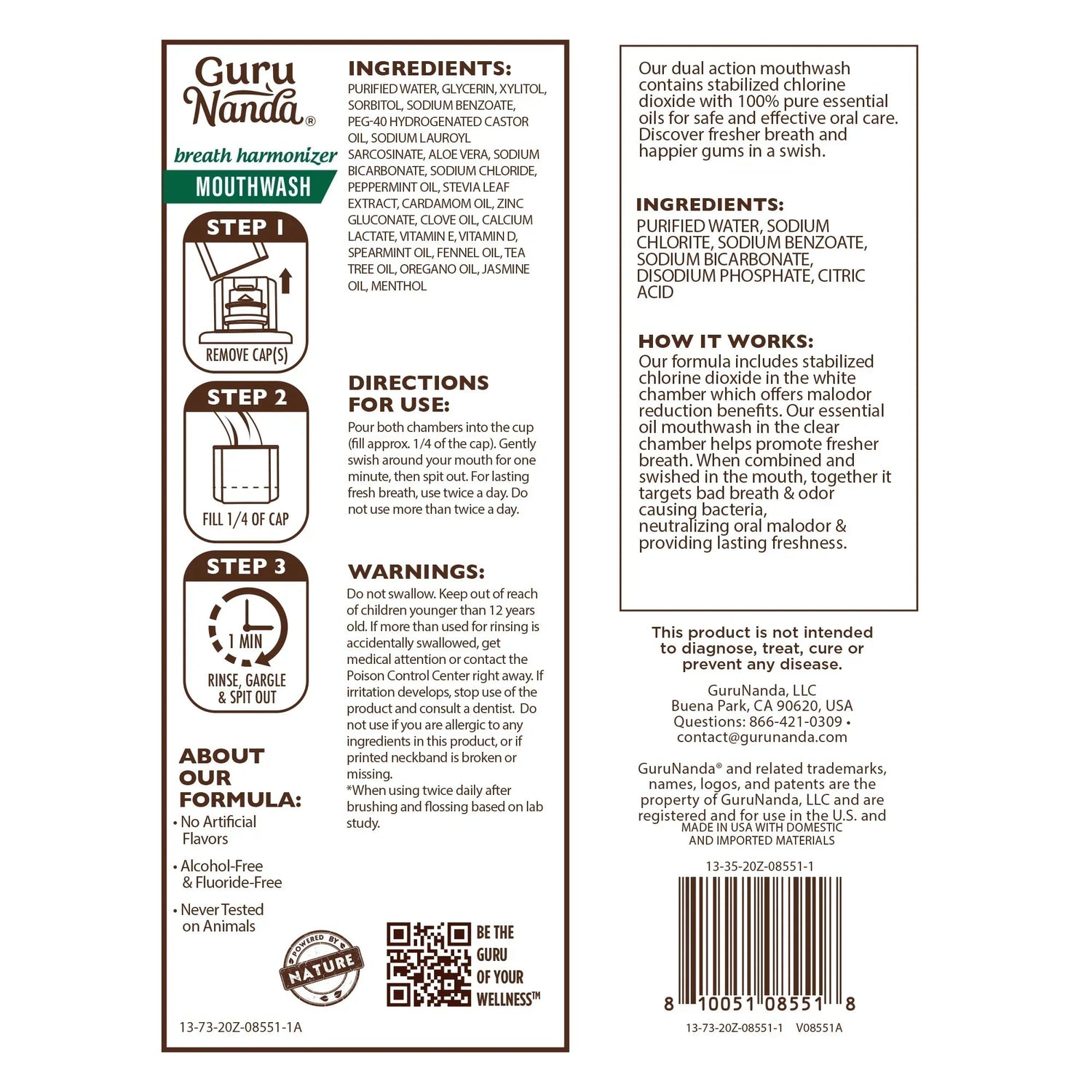 Dual Barrel Breath Harmonizer Mouthwash, Wild Mint