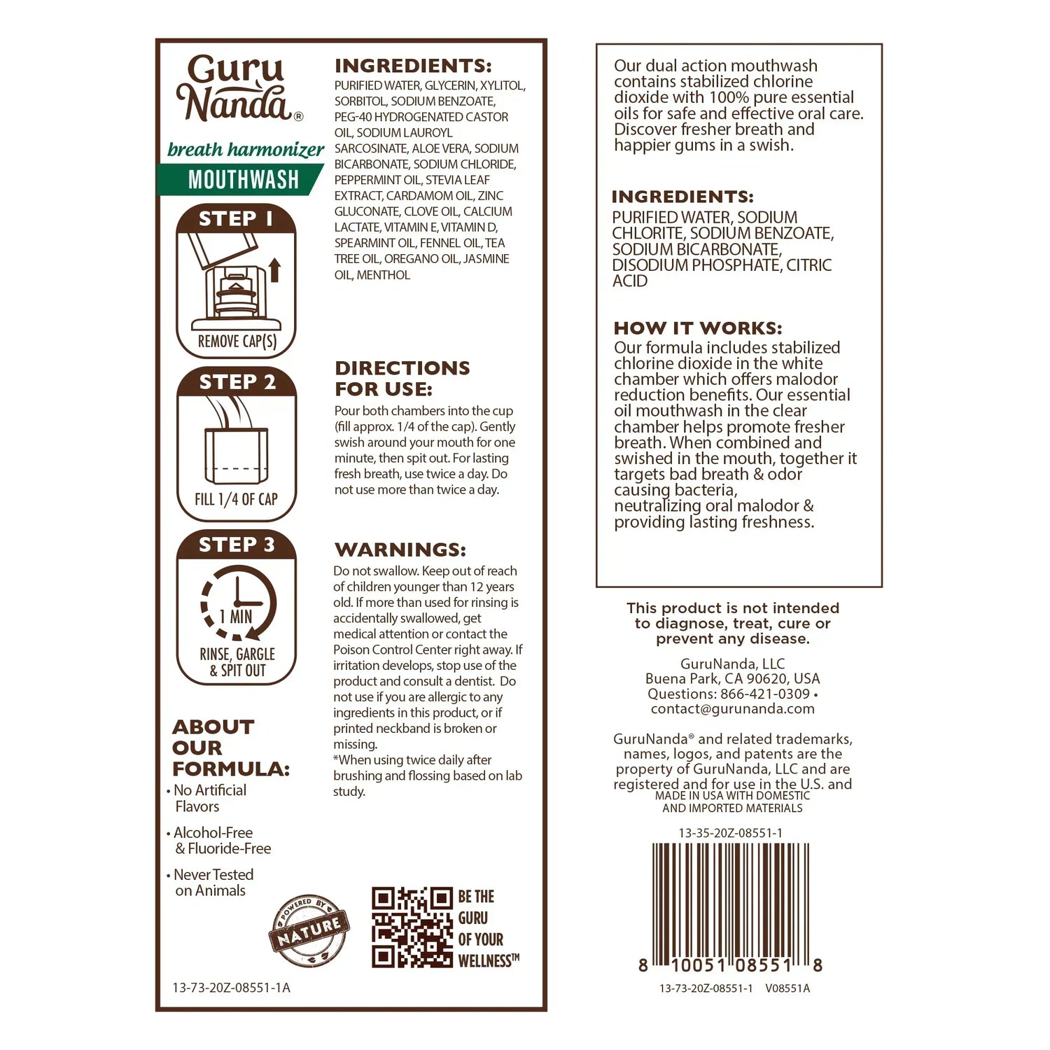 Dual Barrel Breath Harmonizer Mouthwash, Wild Mint