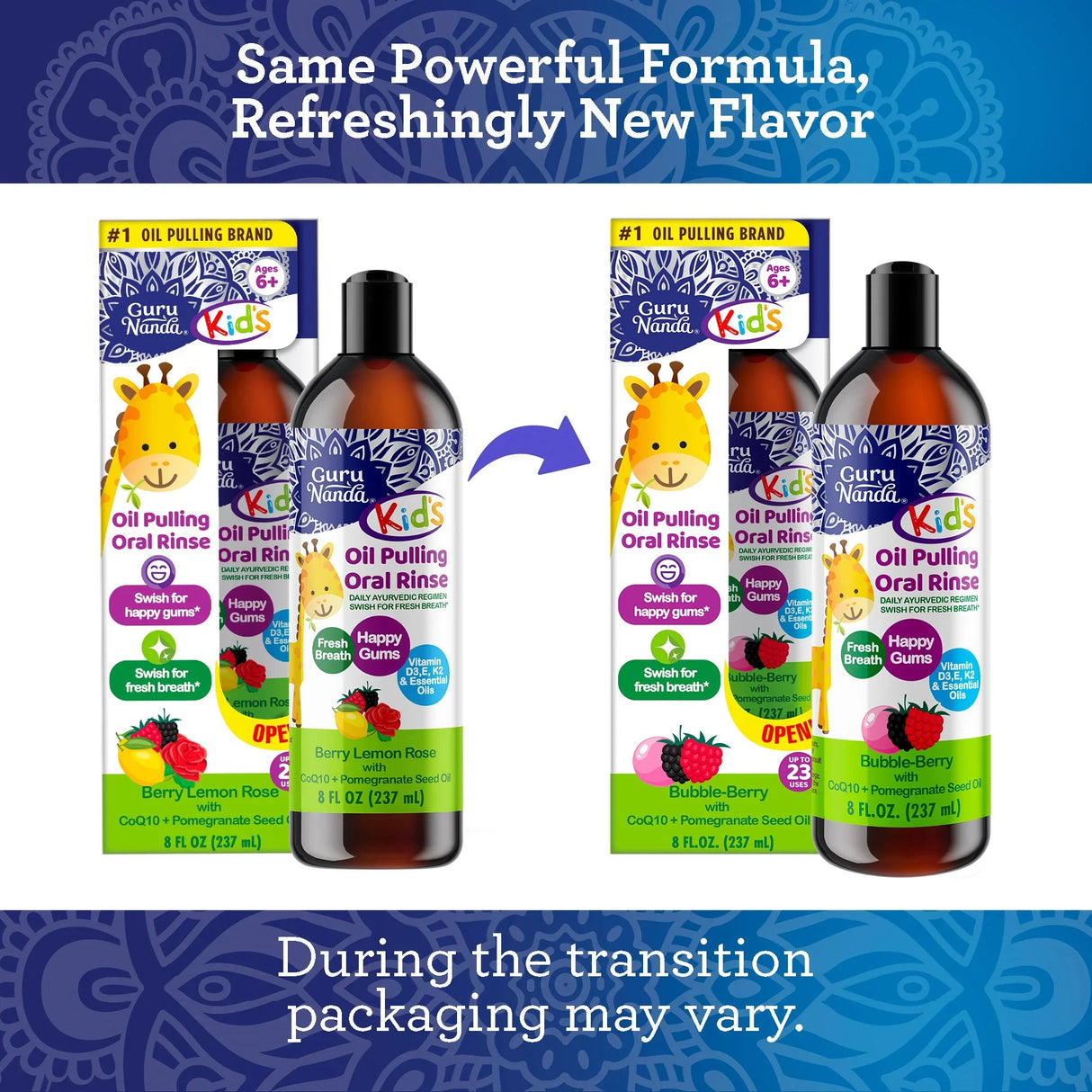 Kids Oil Pulling with Bubble Berry & CoQ10 – 8 fl oz