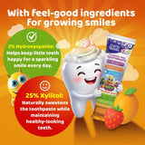 Kids Toothpaste with Xylitol & Hydroxyapatite, Strawberry Mango – 4.2 oz – 3 Pack