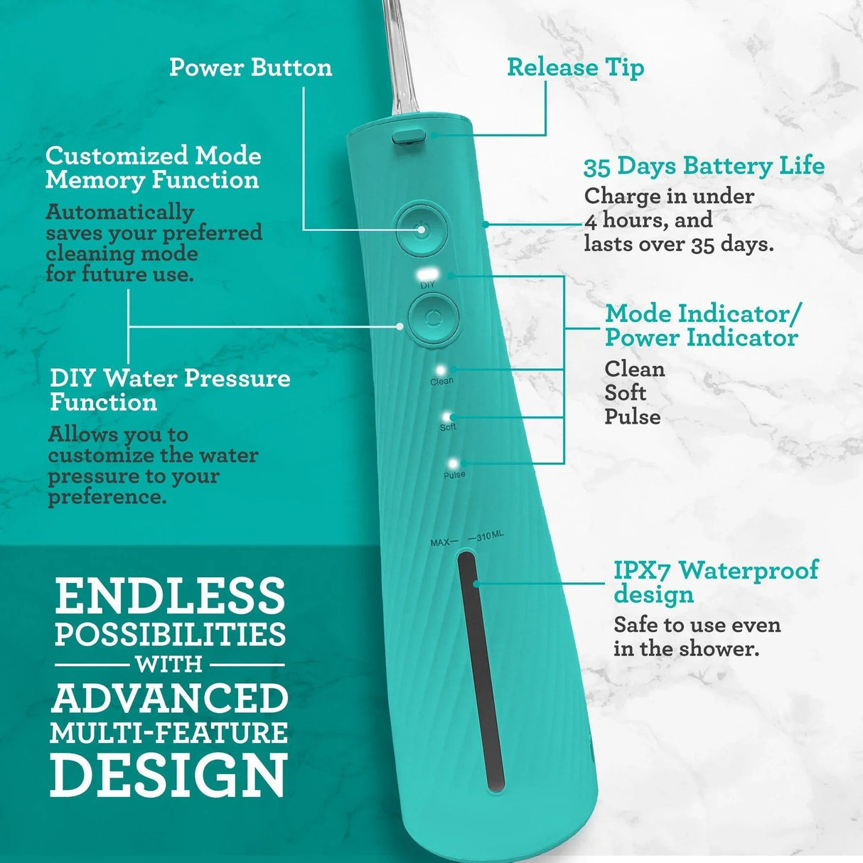 Lion & Lamb 2.0 Portable Sonic Toothbrush & Water Flosser