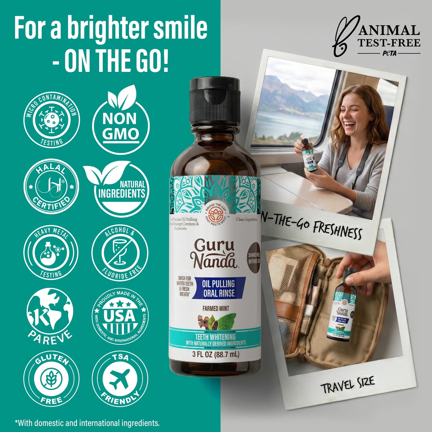 Cocomint Oil Pulling with 7 Essential Oils & Vitamins D3, E & K2