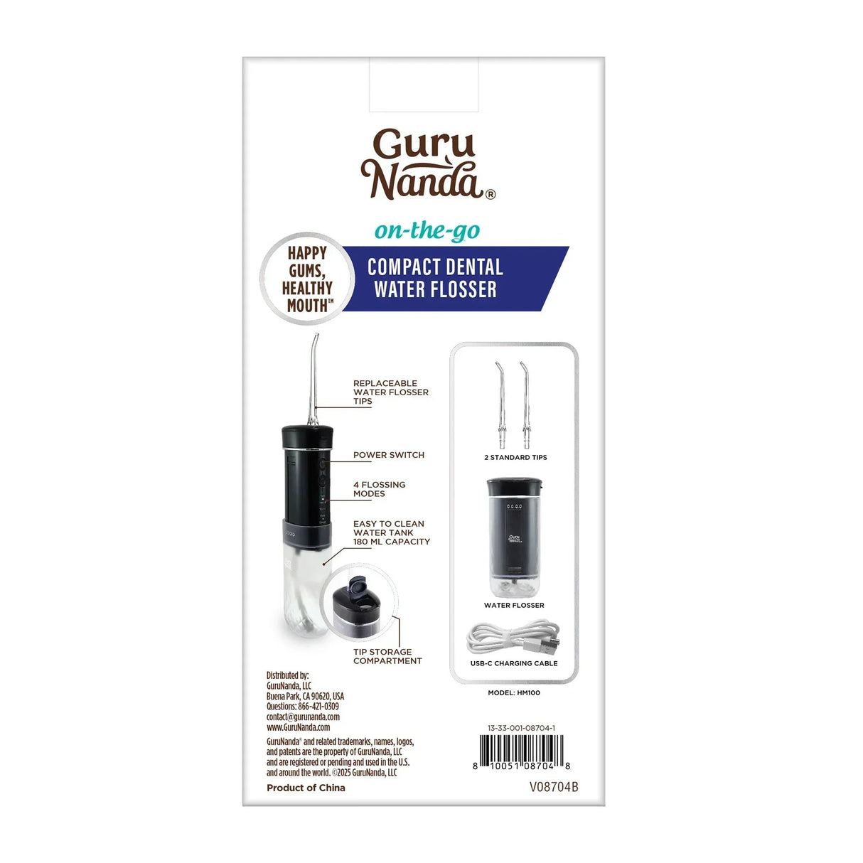 Compact Dental Water Flosser (180 ml)