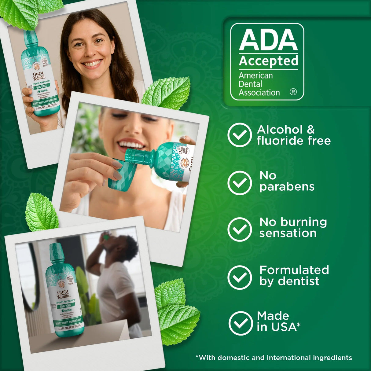 Fresh Breath Harmonizer Oral Rinse, Wild Mint