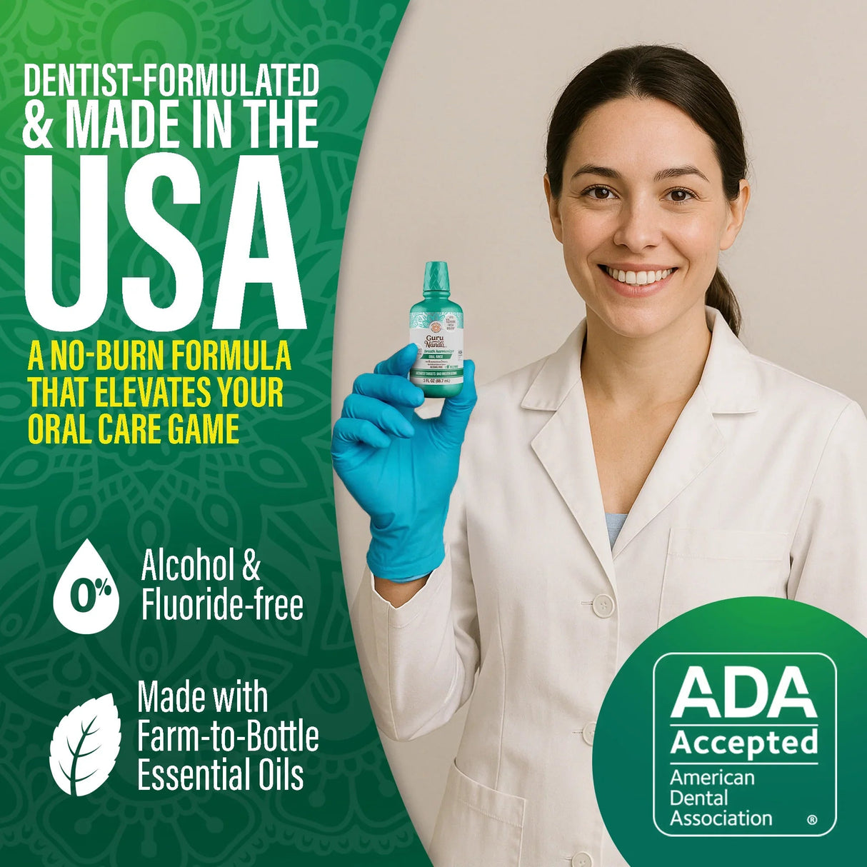 Fresh Breath Harmonizer Oral Rinse, Wild Mint