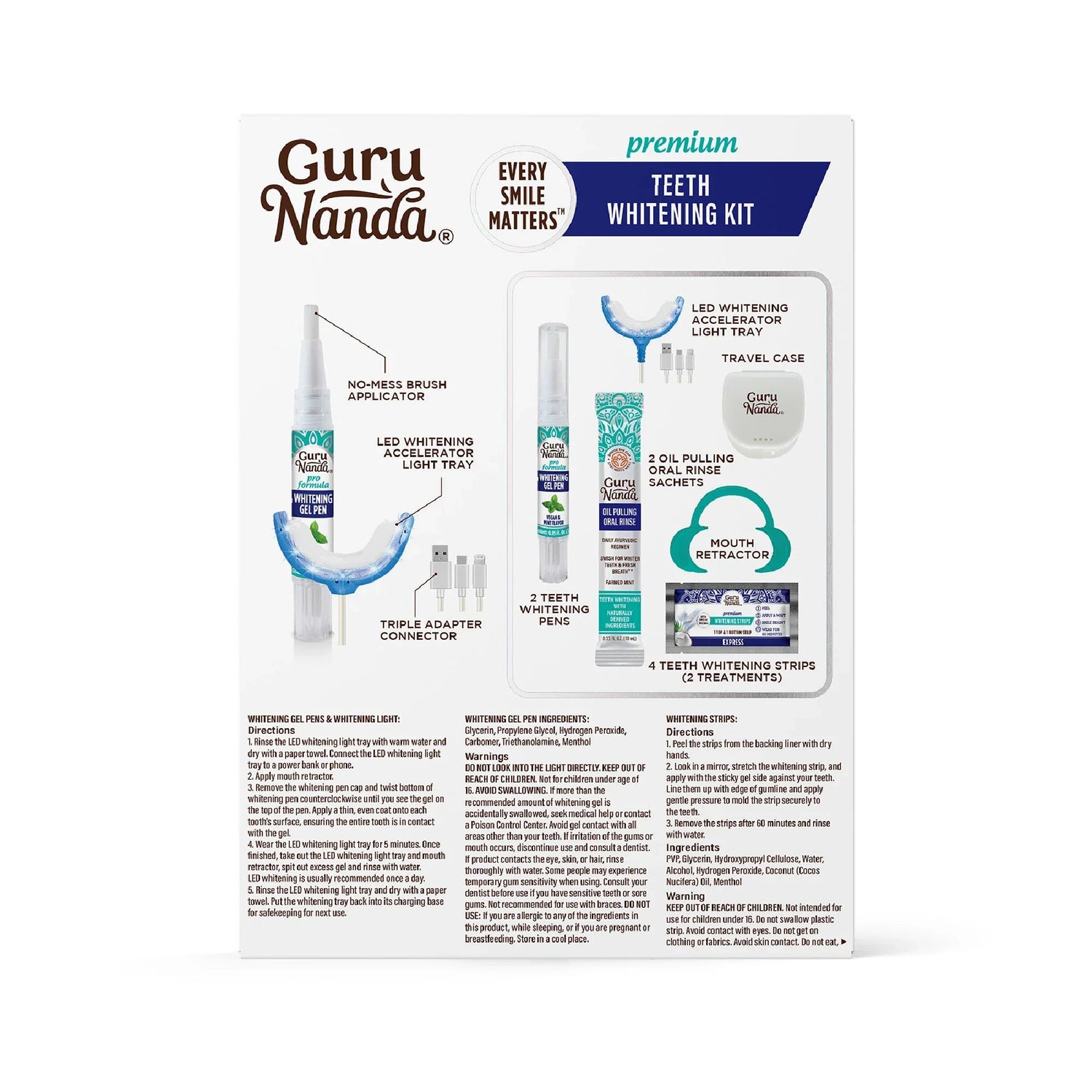 Wired LED Teeth Whitening Kit