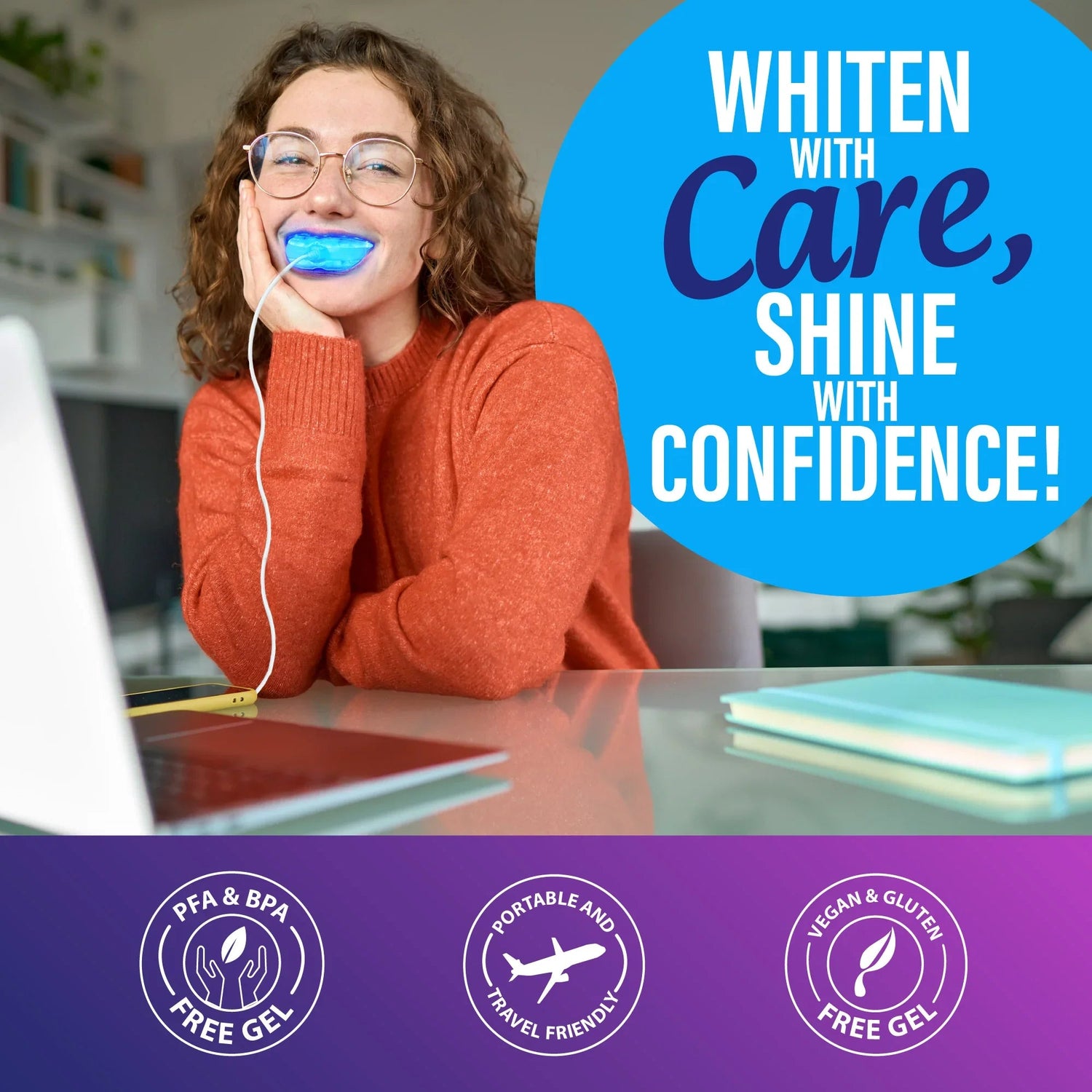 Wired LED Teeth Whitening Kit