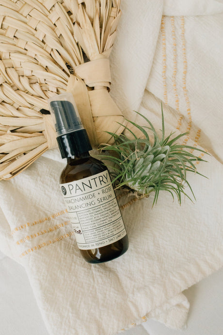 Pantry Products Niacinamide + Rose Facial Serum, 2 oz | Soften, Smooth, Balance + Brighten