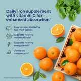 Nature's Lab Iron Plus Vitamin C Fast Melt Tablets - 120 Tablets