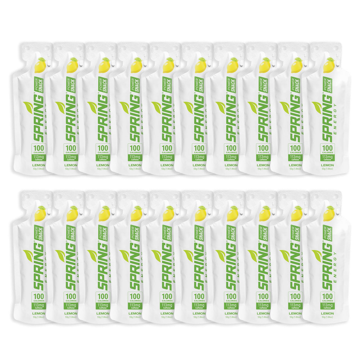 Spring Energy Lemon Power Snack with 113 mg of Caffeine 100 Kcal