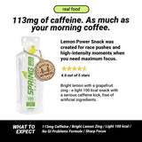 Spring Energy Lemon Power Snack with 113 mg of Caffeine 100 Kcal