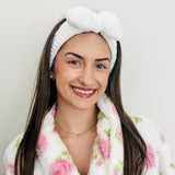 Headband with Bow in Logo Bag (White Only)