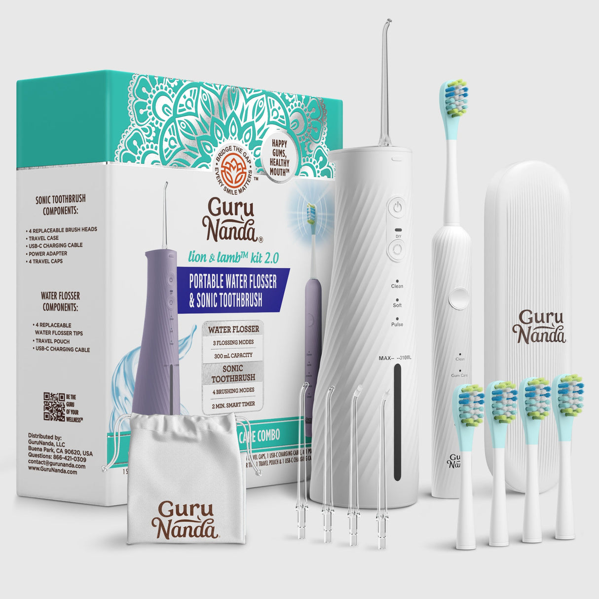 Lion & Lamb 2.0 Portable Sonic Toothbrush & Water Flosser