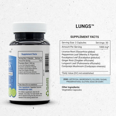 Secrets of the Tribe Lungs Capsules - Healthy Lungs Formula