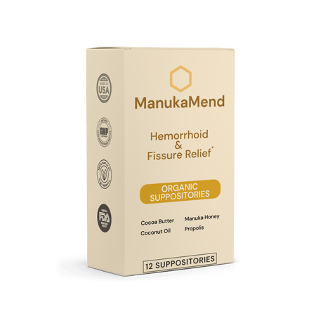 ManukaMend Organic Suppositories for Anal Relief
