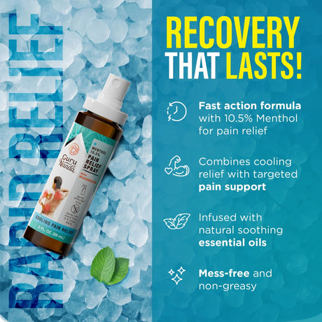 Menthol with Magnesium Spray for Pain Relief  - Pack of 3